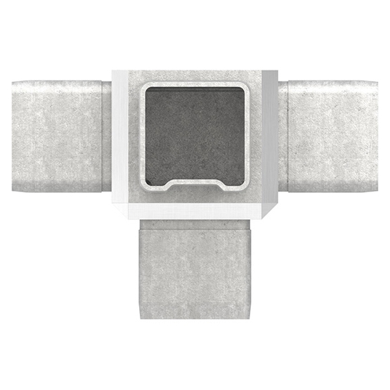 V4A Verbindungsstück für 40x40x3mm Rohre | Robuste Verbindungstechnik