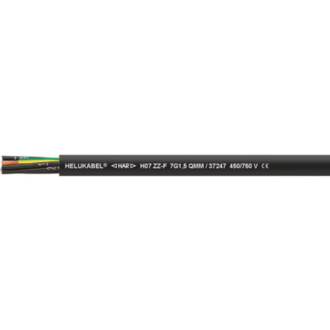 H07ZZ-F Gummi Anschlussleitung 2 x 1,0 mm² (AWG 18) - ungeschirmt - schwarz - Artikel 37194