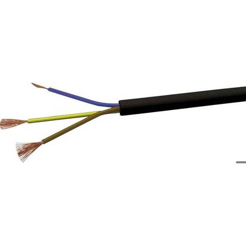 VOKA Kabelwerk H05VVF 3x1mm² Schlauchleitung H03VV-F - Schwarz - 100m