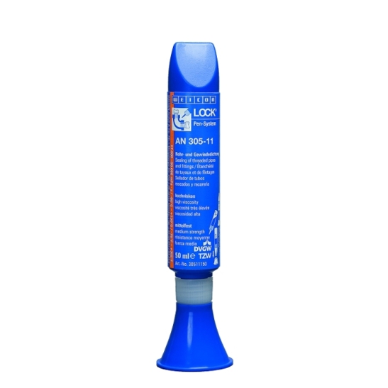 WEICONLOCK® AN 305-11 Rohr- und Gewindedichtung - Mittelfest, Trinkwasserzulassung, 50 ml, Weiß