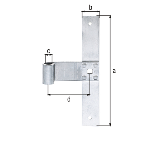 Edelstahl Fensterladen Mittelband - Gerade - HxB 200x30 mm, Rolle Ø13 mm