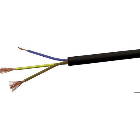 VOKA Kabelwerk H05VVF Schlauchleitung H03VV-F 3x0.75mm² Schwarz 100m - Flexibles Stromkabel für sichere Anwendungen