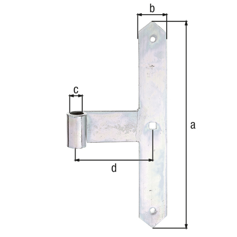Tor-Mittelband Abschluss Spitz 300x40 mm - Rolle Ø16 mm | Kreuzband