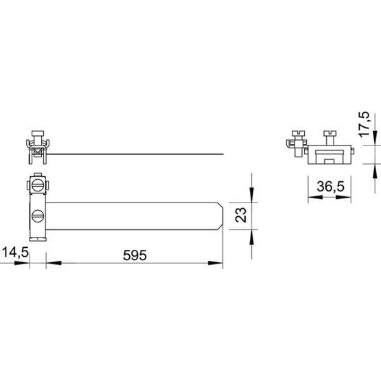 Erdungsschelle 3/8" - 4" aus Edelstahl A2 1.4301 | Rostfrei