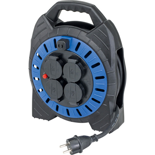 Schwabe Kabelbox Kabeltrommel 15m 230V H07RN-F 3G1,5 IP44 - Robuste Kabelaufbewahrung für Innen und Außen