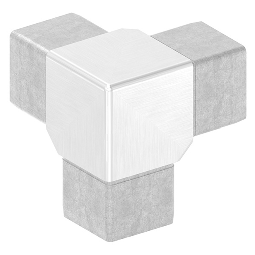 Rohr-Verbindungsstück 40x40x2mm | Edelstahl V2A - Ideal für robuste Verbindungen