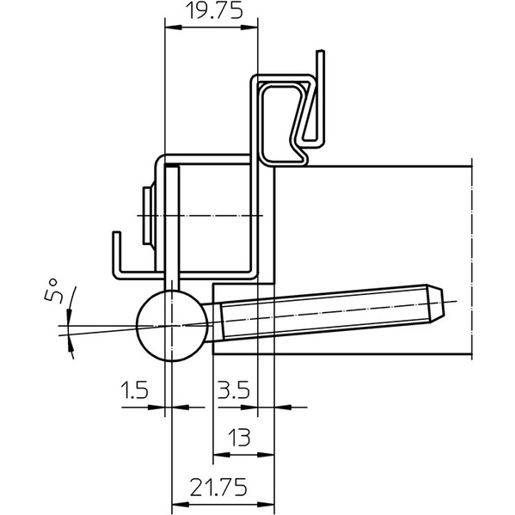SIMONSWERK Einbohrband Steig. V 8550 - Steig. Vern. 40kg DIN R