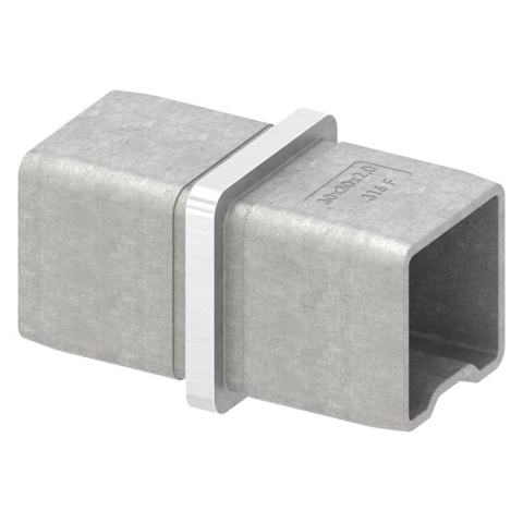 V4A Verbindungsstück für Rohr 30x30x2mm - Hochwertiges Rohrverbindungsstück