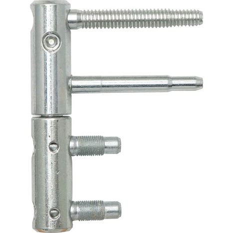Stahlzargenband 3-DIM 2-teilig mit Aushängesicherung - Ø 20mm, Höhe 112mm, Silber