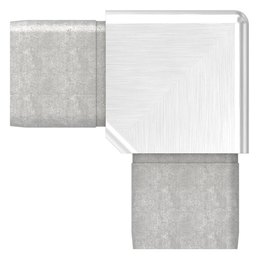 90° Verbindungsstück für Rohr 40x40x3mm | V4A - Hochwertige Rohrverbindung