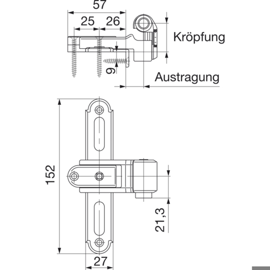 MACO RUSTICO Kreuzband BLR Gekröpft Gr. 0 – Verstellbar – Schwarz (208750)