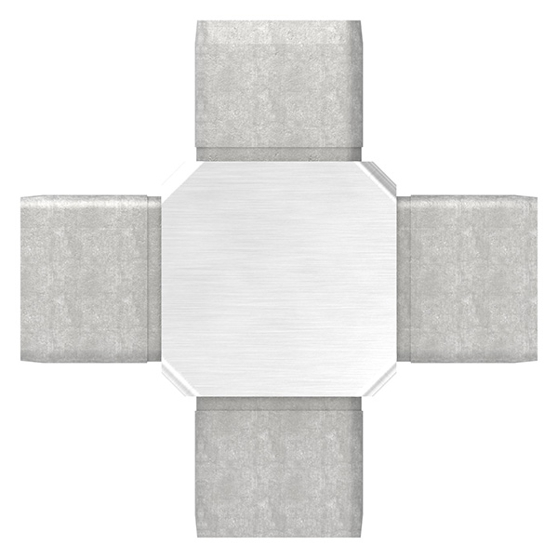 V4A Verbindungsstück für Rohr 40x40x2mm - Hochwertiges Rohrverbindungselement