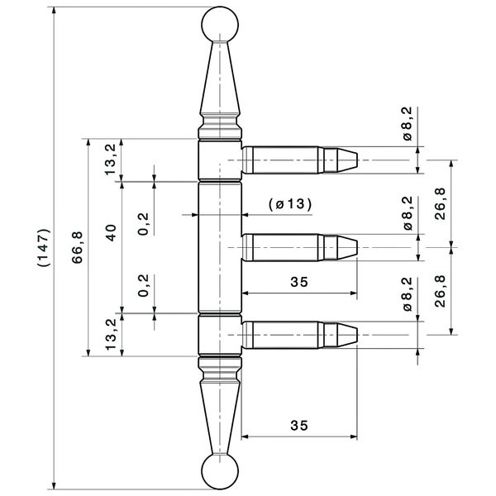 SFS Kastenfensterband 13 mm - Stahl glanzverzinkt für Einbohrband