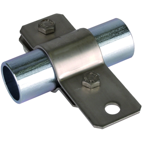 Erdungsrohrschelle 55mm mit Anschlussbohrung 11mm aus NIRO