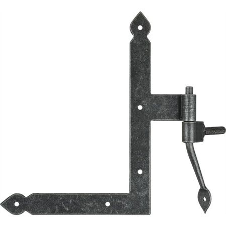 HALCÖ Fensterwinkelband Fulp - 190 x 140 mm - Verzinkter Stahl in Schwarz (passiviert)