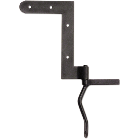 Steyrisches Fensterwinkelband – Schenkel 80 x 110 mm – Verzinktes, geschwärztes Eisen – Kreuzband