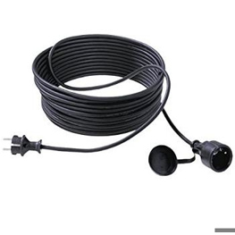 H05RR-F Verlängerungskabel 3G1,5mm² Schwarz – 1 Meter
