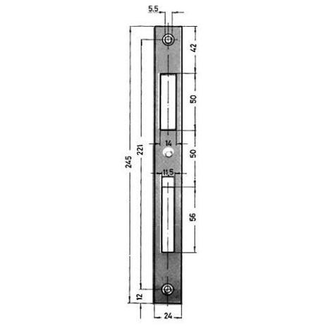 Diverse Schließblech Nr. 0129-03 - 24/245X24X2 mm verz
