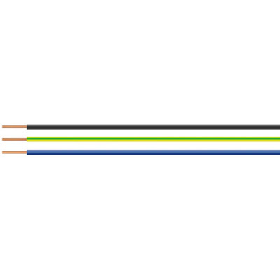 H05V-U PVC-Schaltdraht 1,0 mm² schwarz - Außen-Ø 2,7 mm - zur Verwendung im Innen- und Außenbereich