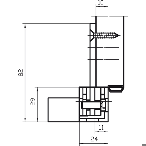 SIMONSWERK VX 2502-3D N Aufnahmeelement - Verzinkter Stahl - Sondertürbeschläge